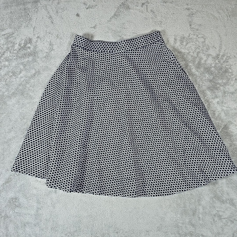 Talbots Skirt Womens 4 Blue Geometric Pattern A Shaped Casual Preppy Workwear‎
